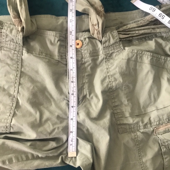 RuffHewn sage green lightweight cotton jogger/cargo pants with belt size 12 - Picture 12 of 16